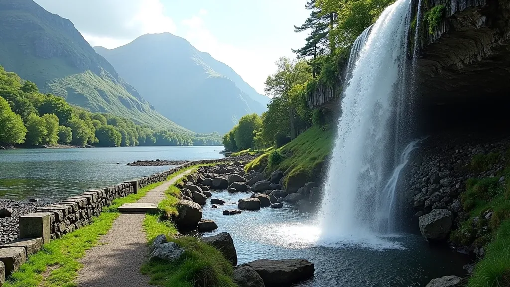 Torc Waterfall cascading into Muckross Lake